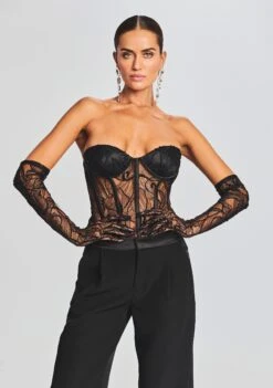 Hailey Embellished Lace Top