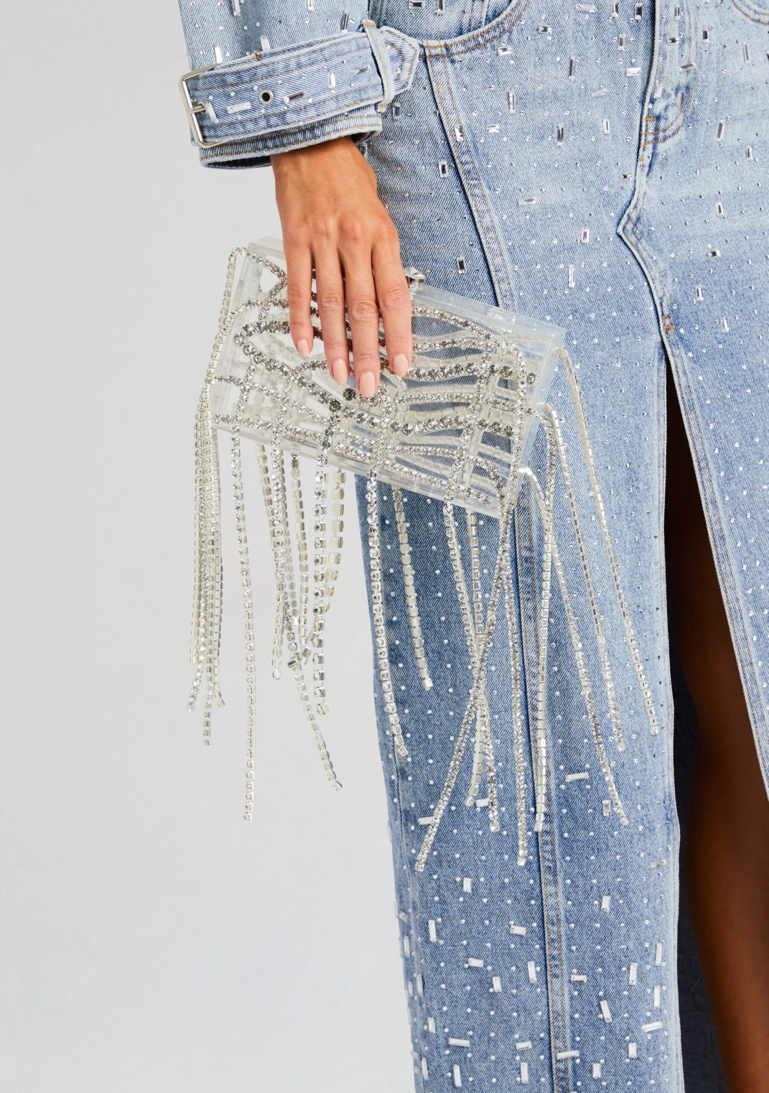 Palermo Embellished Denim Skirt - Image 2