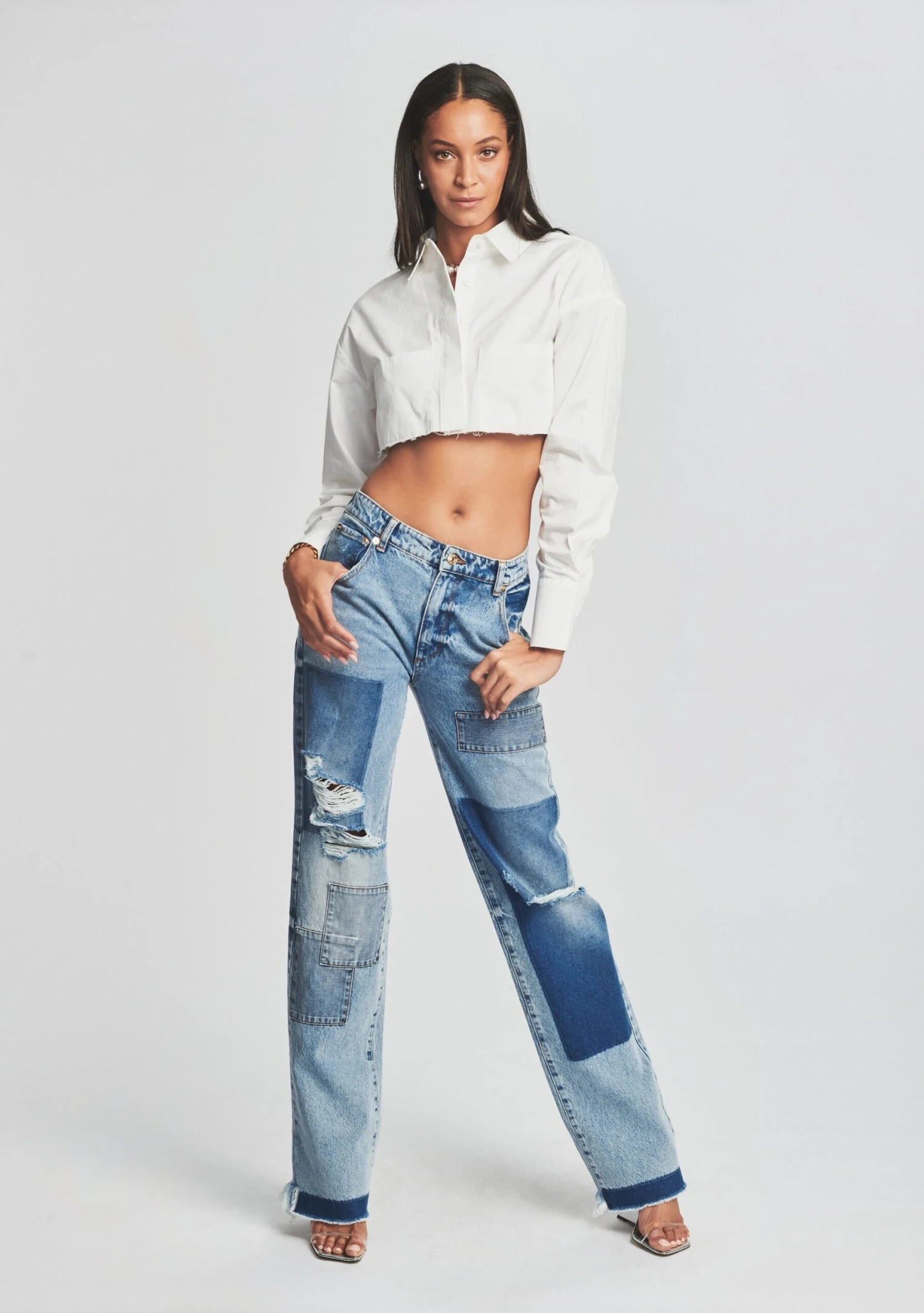 Heidi Straight Leg Patch Jean - Image 2