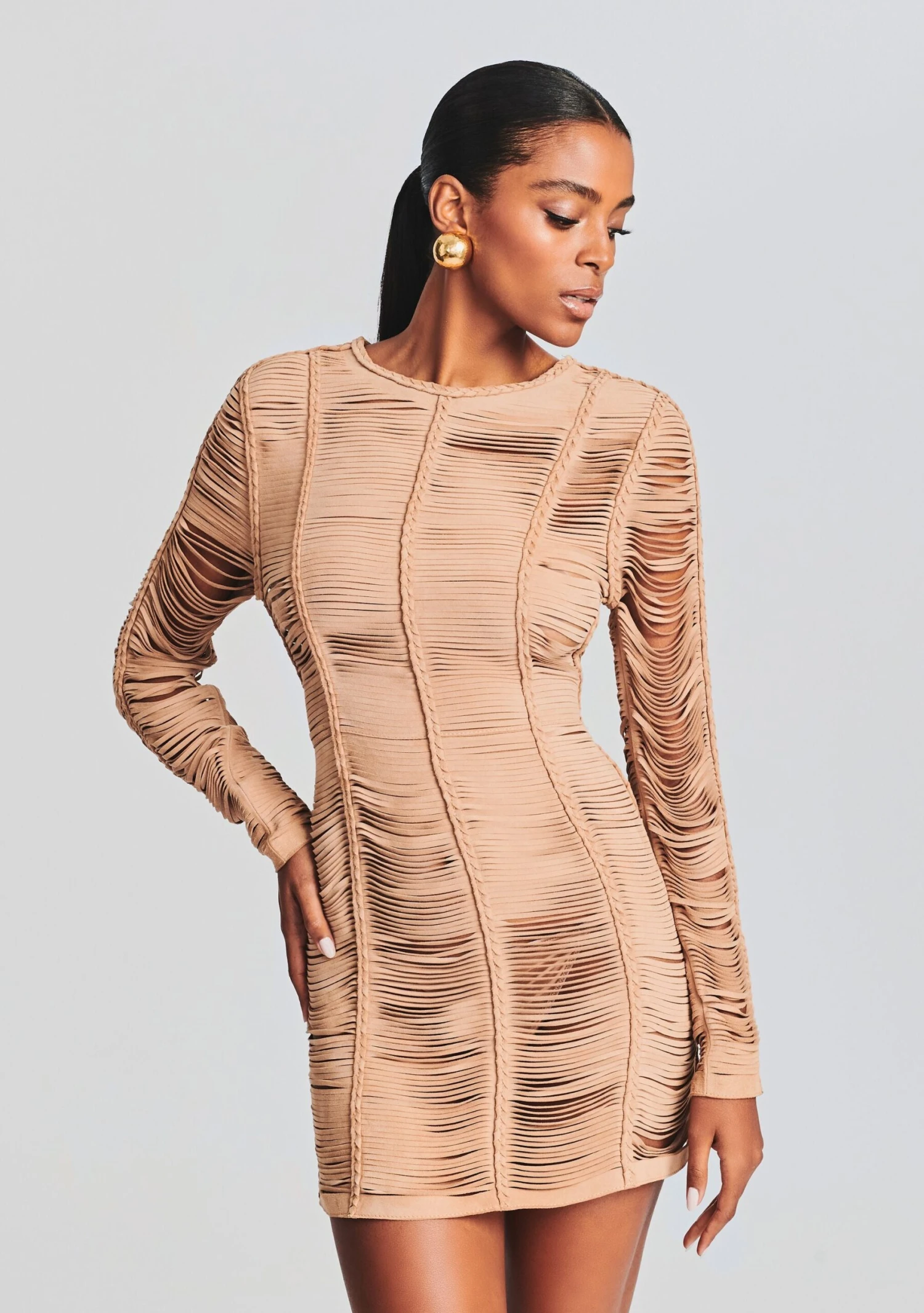 Ebony Suede Leather Dress - Image 2