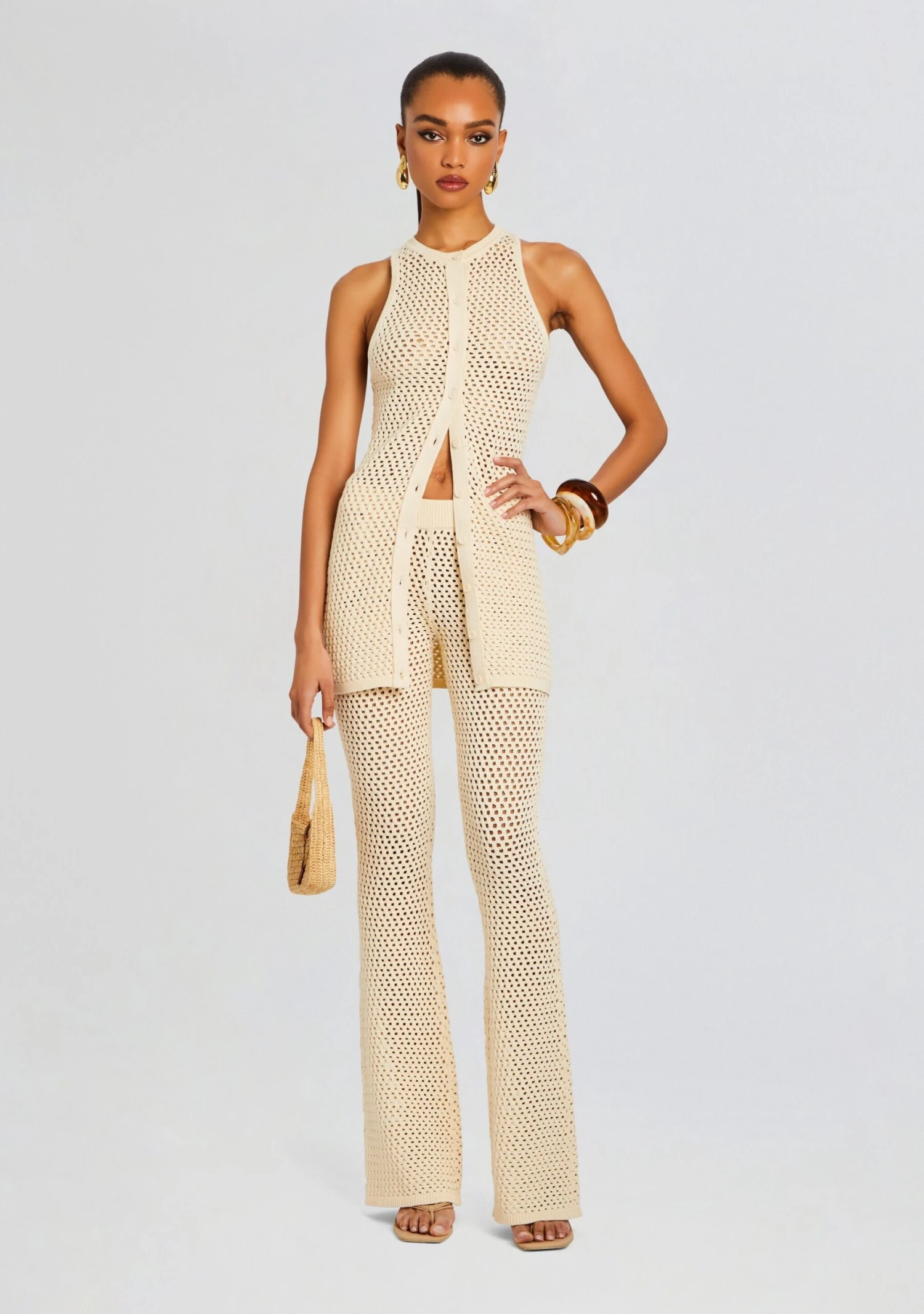 Tilli Knit Crochet Vest - Image 5