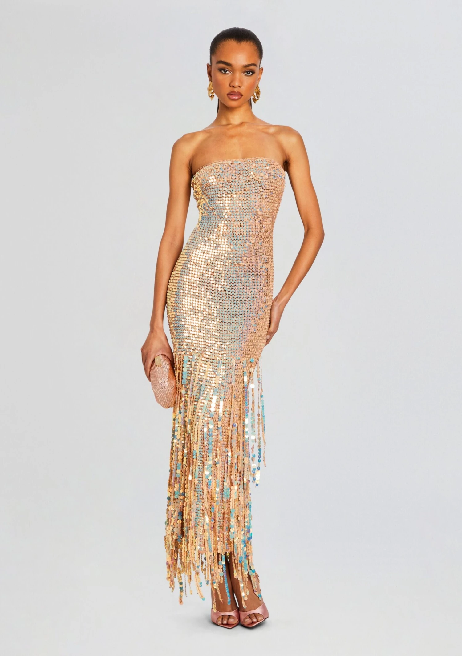 Tera Sequin Crochet Dress